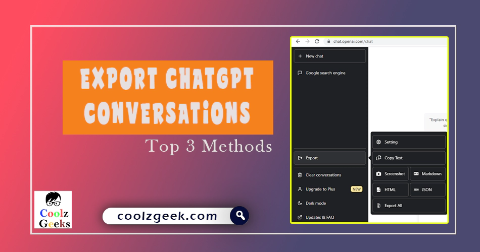 Export ChatGPT Conversations